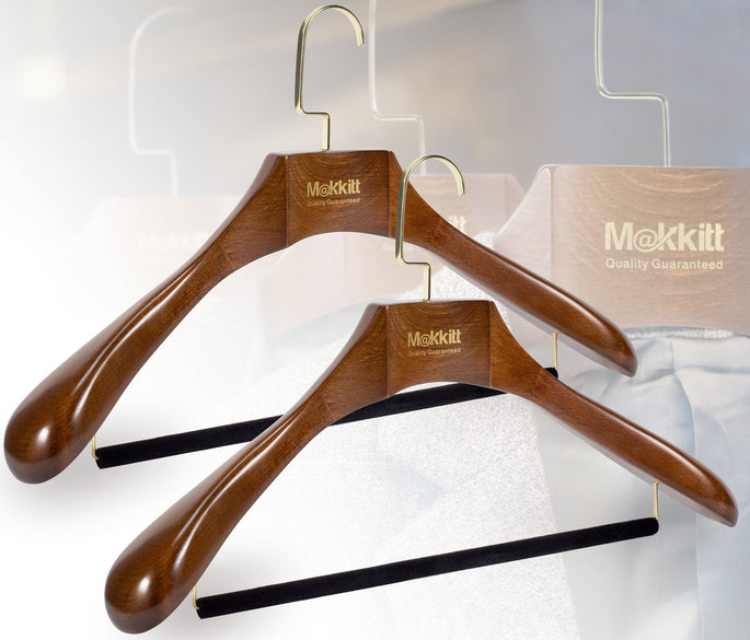 Elevate Your Wardrobe with Makkitt Luxury Wooden Hangers: A Fusion of Elegance and Functionality