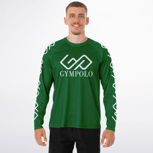 GYMPOLO Men's Long Sleeve Performance Shirt - Green