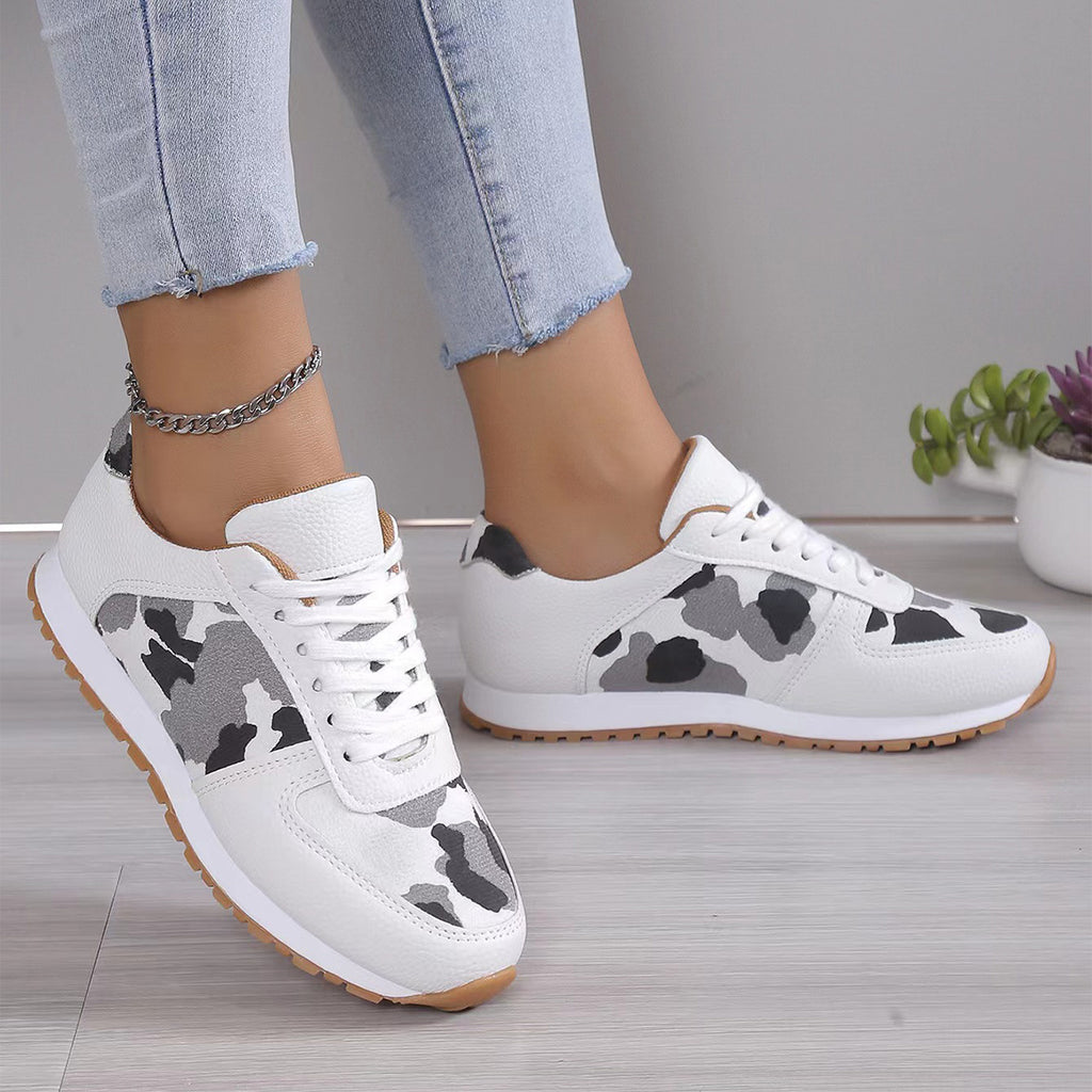 Leopard Sneakers White