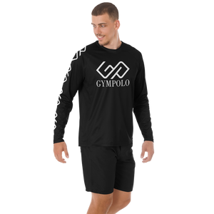 GYMPOLO Men's Long Sleeve performance Shirt - Black