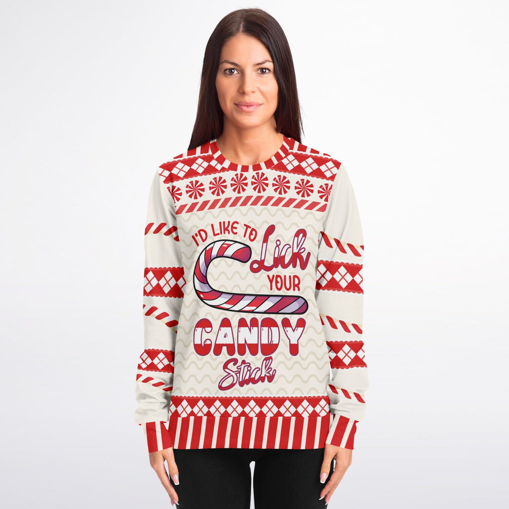 Lick Your Candy Stick Christmas Sweatshirt