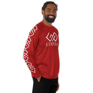 GYMPOLO Men's Long Sleeve Performance Shirt - Red