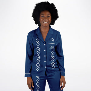 GYMPOLO Women's Satin Pajamas - Blue