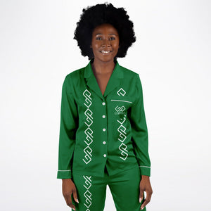 GYMPOLO Women's Satin Pajamas - Green