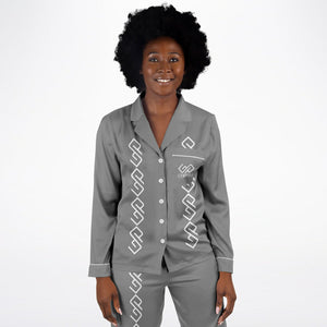 GYMPOLO Women's Satin Pajamas -Gray