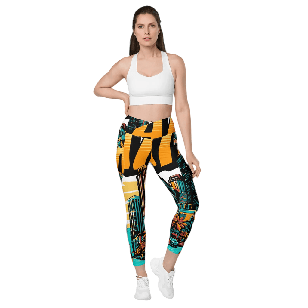 GYMPOLO Crossover leggings with pockets