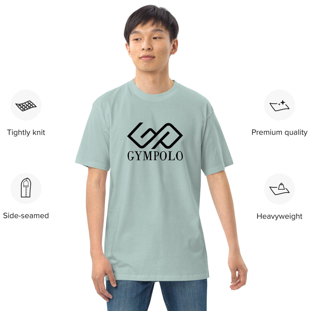 GYMPOLO Men’s premium heavyweight tee-GYMPOLO.COM