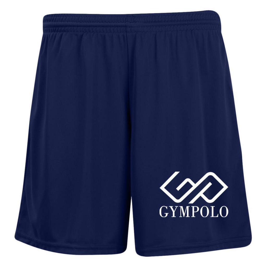 GYMPOLO-(PNG) 1423 Ladies' Moisture-Wicking 7 inch Inseam Training Shorts-GYMPOLO.COM