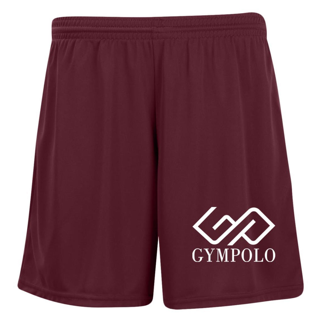 GYMPOLO-(PNG) 1423 Ladies' Moisture-Wicking 7 inch Inseam Training Shorts-GYMPOLO.COM