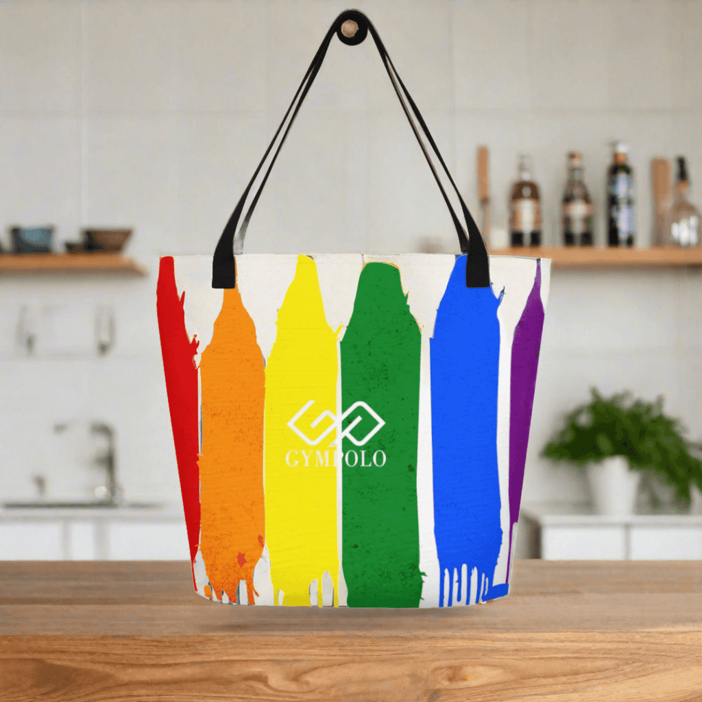 GYMPOLO RAINBOW Large Tote Bag-GYMPOLO.COM