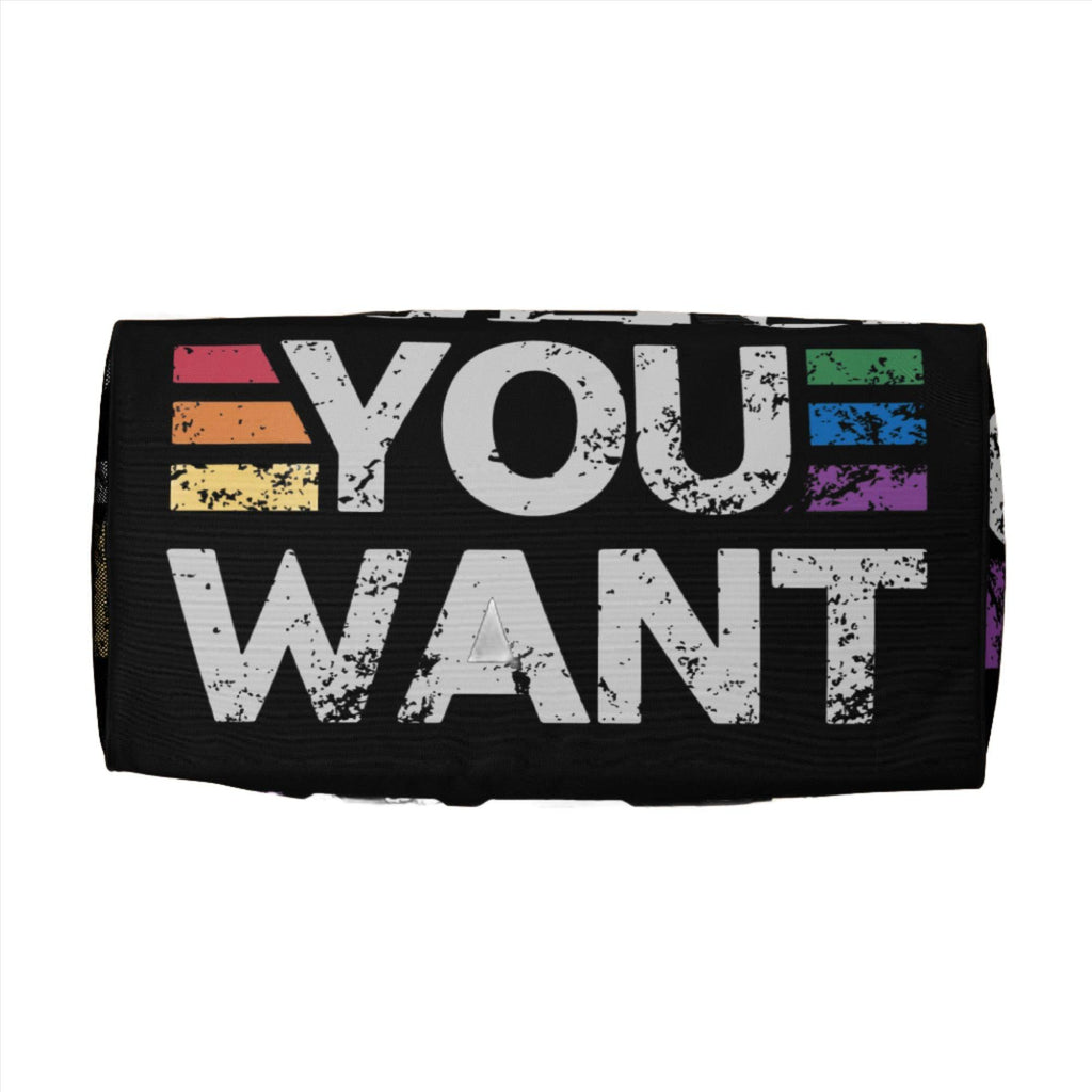 Love Who You Want Duffle bag-GYMPOLO.COM