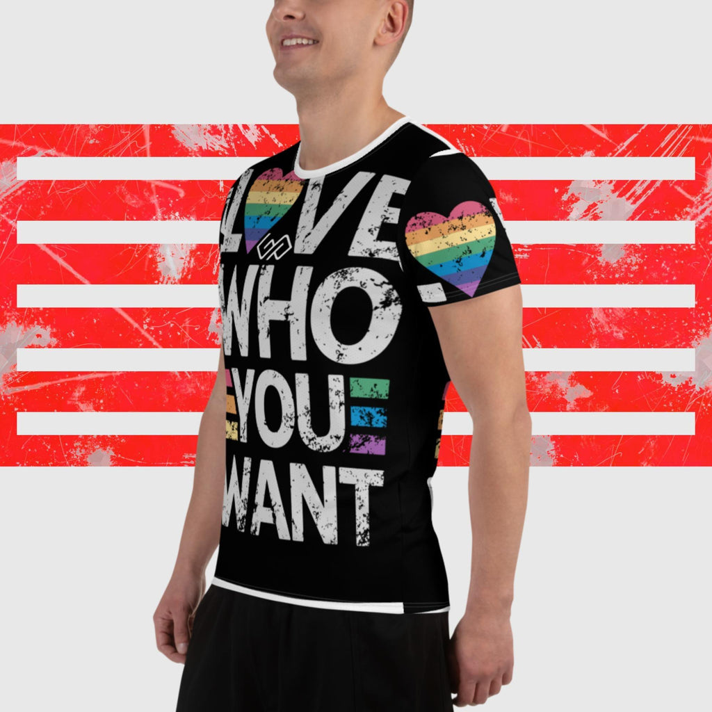 Love Who You Want Men's Athletic T-shirt