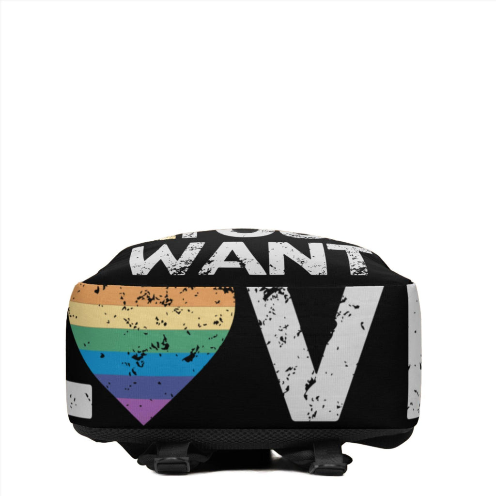 Love Who You Want Minimalist Backpack-GYMPOLO.COM