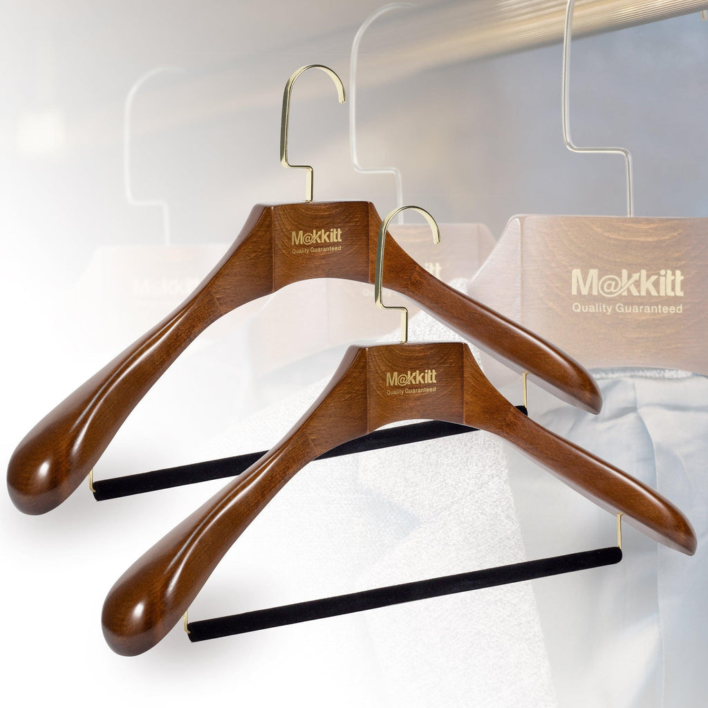 MAKKITT Luxury Wooden Hangers (Set of 2)-GYMPOLO.COM