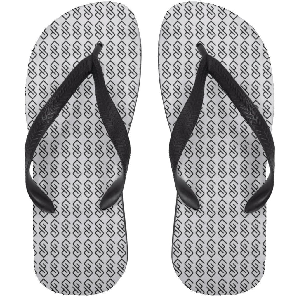 WHITE BACKGROUND LETTER  BLACK COLOR( CODE #000000) copy 72033 Adult Flip Flops